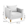 Poltrona Melina Boucle Gelo - Cellflex