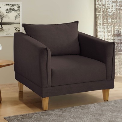 Poltrona Melina Veludo/Marrom - Cellflex