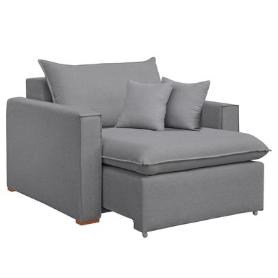 Poltrona Barcelona Retrátil Linho/Cinza - Celflex