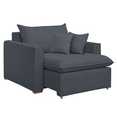 Poltrona Barcelona Retrátil Veludo/Cinza - Celflex