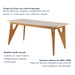 Mesa de Jantar 6 Lugares Florida com Vidro Castanho Cinamomo/Capuccino - Lj Móveis