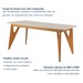 Mesa de Jantar 6 Lugares Florida com Vidro Castanho Cinamomo/Creme - Lj Móveis