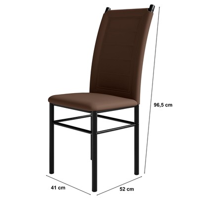 Cadeiras Kit 2 Cadeiras Tokio Preto/Marrom - Art Panta