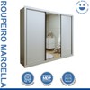 Guarda-Roupa Infantil Marcella 3 Portas 6 Gavetas com Espelho Branco - Minastex