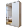 Guarda-Roupa Infantil Arabella 2 Portas 2 Gavetas com Espelho Branco - Minastex