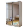 Guarda-Roupa Infantil Lumi 2 Portas 2 Gavetas com Espelho Branco - Minastex