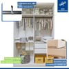 Guarda-Roupa Infantil Lumi 2 Portas 2 Gavetas com Espelho Branco - Minastex