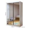 Guarda-Roupa Infantil Lumi 2 Portas 2 Gavetas com Espelho Branco - Minastex