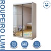 Guarda-Roupa Infantil Lumi 2 Portas 2 Gavetas com Espelho Branco - Minastex
