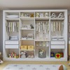 Closet Infantil Dani 4 Gavetas 8 Prateleiras Branco - Minastex