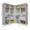 Closet Infantil Modulado Seraphina 4 Gavetas 6 Prateleiras Branco - Minastex