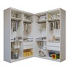 Closet Infantil Modulado Seraphina 4 Gavetas 6 Prateleiras Branco - Minastex