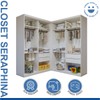 Closet Infantil Modulado Seraphina 4 Gavetas 6 Prateleiras Branco - Minastex