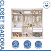 Closet Infantil Isadora 4 Gavetas 4 Prateleiras Branco - Minastex