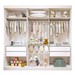 Closet Infantil Isadora 4 Gavetas 4 Prateleiras Branco - Minastex