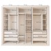 Closet Infantil Amara 6 Gavetas 11 Prateleiras Branco - Minastex