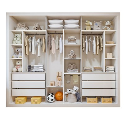 Closet Infantil Amara 6 Gavetas 11 Prateleiras Branco - Minastex