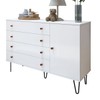 Cômoda Infantil Aurora 1 Porta 4 Gavetas Branco - Minastex