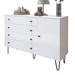 Cômoda Infantil Aurora 1 Porta 4 Gavetas Branco - Minastex