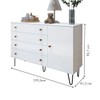 Cômoda Infantil Aurora 1 Porta 4 Gavetas Branco - Minastex