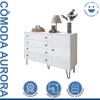Cômoda Infantil Aurora 1 Porta 4 Gavetas Branco - Minastex