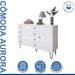 Cômoda Infantil Aurora 1 Porta 4 Gavetas Branco - Minastex