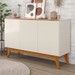 Balcão Buffet Adelaide 3 Portas 2 Prateleiras Off White - Pnr Móveis
