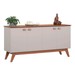 Balcão Buffet Luisiana 4 Portas Off White/Nature - Pnr Móveis