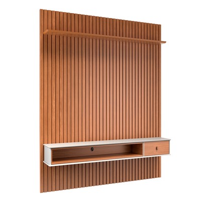 Painel para TV Até 65 Polegadas Tasmânia 1 Gaveta Ripado Nature - Pnr Móveis