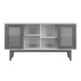 Balcão Buffet Tasmânia 4 Portas 4 Prateleiras Off White/Nature - Pnr Móveis