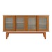 Balcão Buffet Tasmânia 4 Portas 4 Prateleiras Off White/Nature - Pnr Móveis
