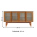 Balcão Buffet Tasmânia 4 Portas 4 Prateleiras Off White/Nature - Pnr Móveis
