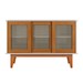 Balcão Buffet Tasmânia 3 Portas 3 Prateleiras Off White/Nature - Pnr Móveis
