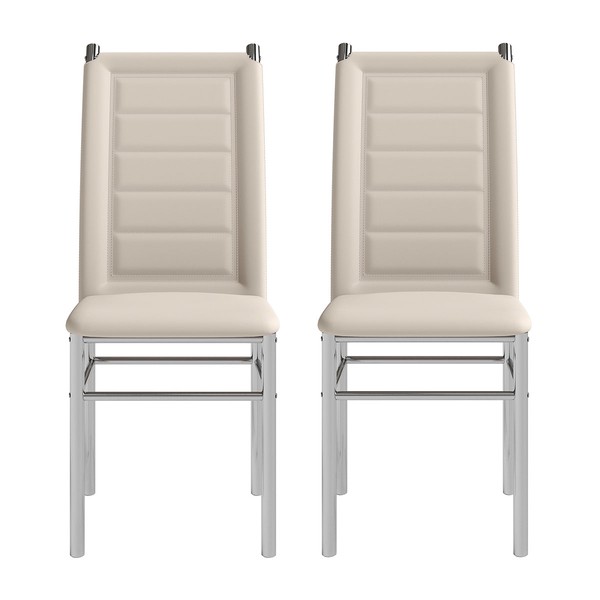 Cadeiras Kit 2 Cadeiras Tokio Cromado/Off White - Art Panta