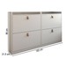 Sapateira Livia 4 Gavetas Basculantes para 24 Pares Sapato Branco - Panorama Móveis