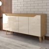 Rack para TV Até 75 Polegadas 4 Portas Royal Nature/Off White - Panorama Móveis