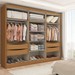 Guarda-Roupa Casal Palm 6 Portas 4 Gavetas Flex Nature - Panorama Móveis