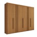 Guarda-Roupa Casal Palm 6 Portas 4 Gavetas Flex Nature - Panorama Móveis
