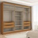 Guarda-Roupa Casal Palm 6 Portas 4 Gavetas Flex Nature - Panorama Móveis