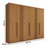 Guarda-Roupa Casal Palm 6 Portas 4 Gavetas Flex Nature - Panorama Móveis
