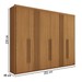 Guarda-Roupa Casal Palm 6 Portas 4 Gavetas Flex Nature - Panorama Móveis