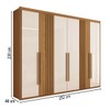 Guarda-Roupa Casal Palm 6 Portas 4 Gavetas Flex Nature/Off White - Panorama Móveis