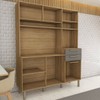 Cozinha Compacta Montano 6 Portas 2 Gavetas Freijó/Gris - Panorama Móveis
