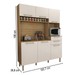 Cozinha Compacta Montano 6 Portas 2 Gavetas Freijó/Soft - Panorama Móveis