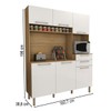 Cozinha Compacta Montano 6 Portas 2 Gavetas Freijó/Supremo - Panorama Móveis