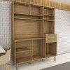Cozinha Compacta Montano 6 Portas 2 Gavetas Ripado 3d Freijó/Supremo - Panorama Móveis