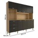 Cozinha Compacta Suspiro 10 Portas 2 Gavetas Freijó/Nero - Panorama Móveis