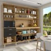 Cozinha Compacta Suspiro 10 Portas 2 Gavetas Freijó/Nero - Panorama Móveis