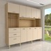 Cozinha Compacta Suspiro 10 Portas 2 Gavetas Freijó/Vanilla - Panorama Móveis