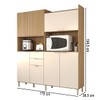 Cozinha Compacta Salsa 7 Portas 2 Gavetas Amêndola/Nude Prime Tx - Panorama Móveis